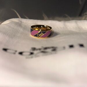 Coach Women's Ring in Gold and Purple